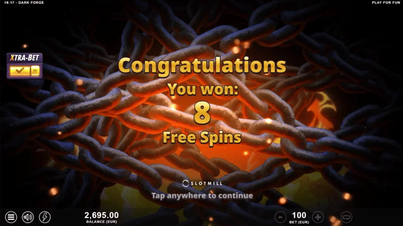 Dark Forge - ræsing Free Spins með þremur scatter-táknum